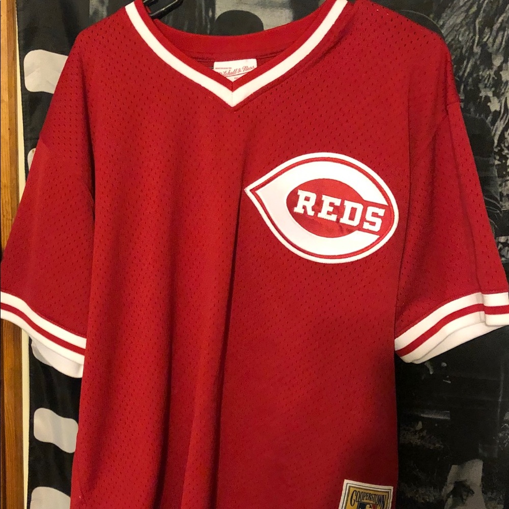 Cincinnati Reds Barry Larkin BP jersey